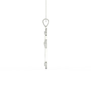 2Ct Round Cut Moissanite Men’s Cross Pendant in 14K White Gold